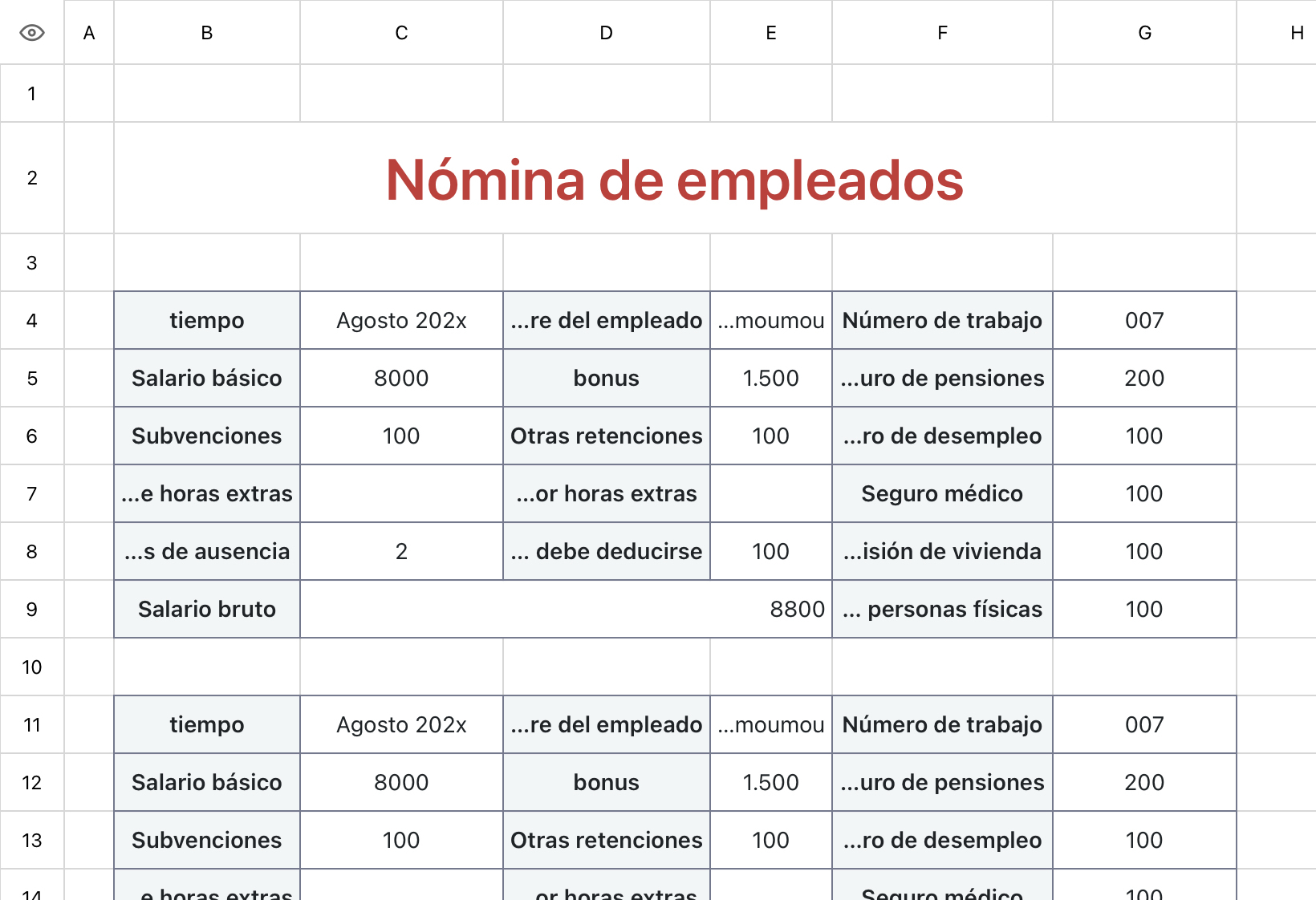 Nómina 13
